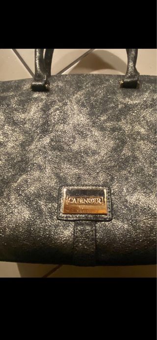 Nuova￼ borsa Cafe'Noir similpelle nera e oro