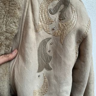 Montone shearling donna beige