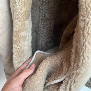 Montone shearling donna beige