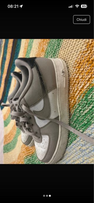 Scarpe Nike Air Force 1 Grigie Bianche