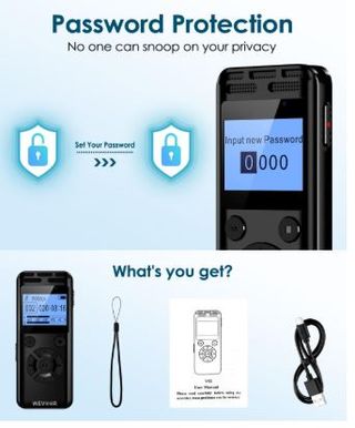 Grabadora Voz Digital WEVOOR 64GB