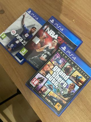 PS4 Juegos: FIFA 23, NBA 2K17, GTA V PREMIOM