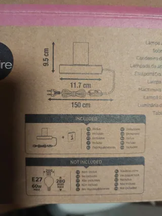 Pie de lámpara Inspire Lina Negro