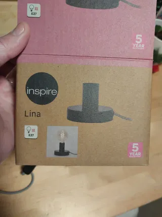Pie de lámpara Inspire Lina Negro