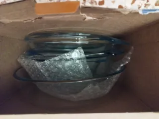 Juego 3 Cacerolas Cristal con Tapa