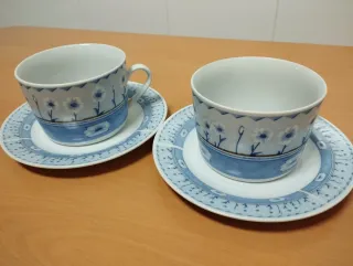 Juego de 2 tazas de desayuno con platillo