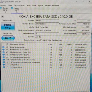 SSD Kioxia Exceria SATA 240GB