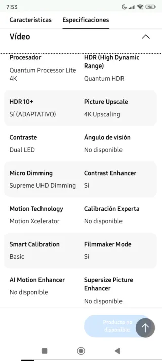 TV Samsung Q60D QLED 4K 43 108 cm