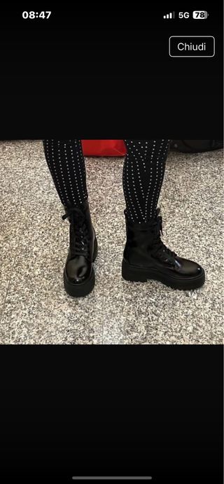 Stivali anfibi donna neri