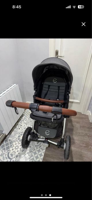 Cochecito y capazo Jané gris