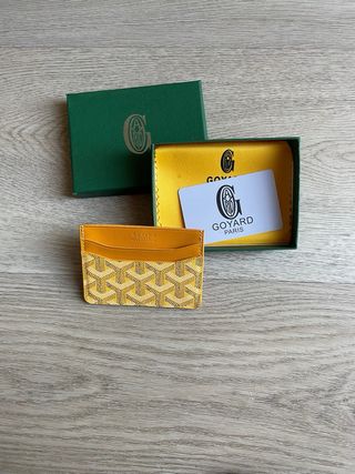 Porta carte Goyard Beige/Giallo