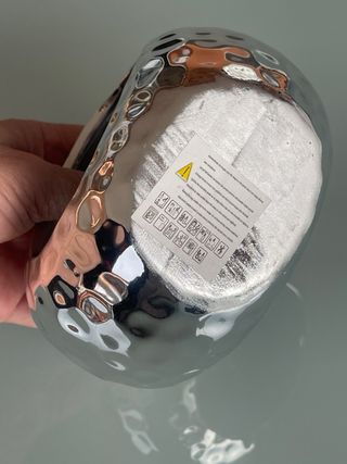 Quemador de esencia plateado martillado