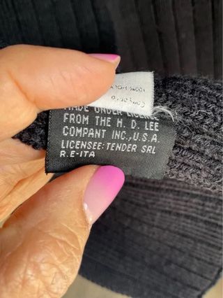 Sciarpa uomo LEE D42 vintage nera