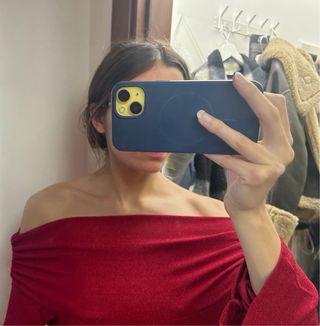 Vestito lungo rosso brillantinato