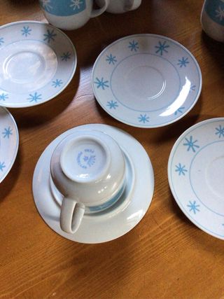 Juego de café porcelana azul y blanco