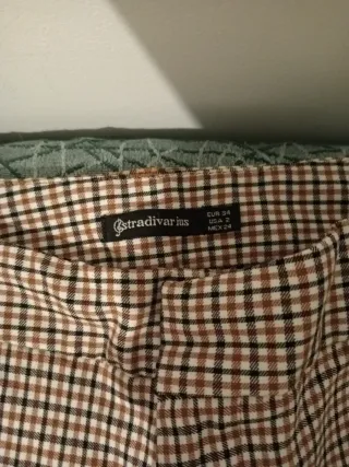 Pantalones de cuadros mujer talla 34