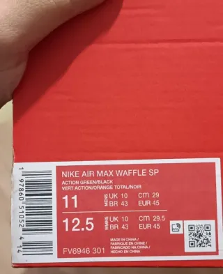 T45 Nike Air Max Waffle SP Verde/Negro