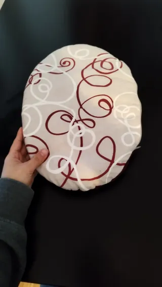 Cuscino piccolo cane/gatto beige/rosso