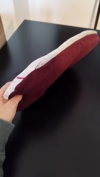 Cuscino piccolo cane/gatto beige/rosso