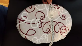 Cuscino piccolo cane/gatto beige/rosso