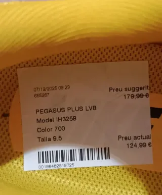 T43 Nike Pegasus Plus LV8 Amarillo/Negro