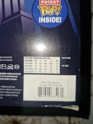 Funko Pop Batman y Camiseta Talla M Infantil