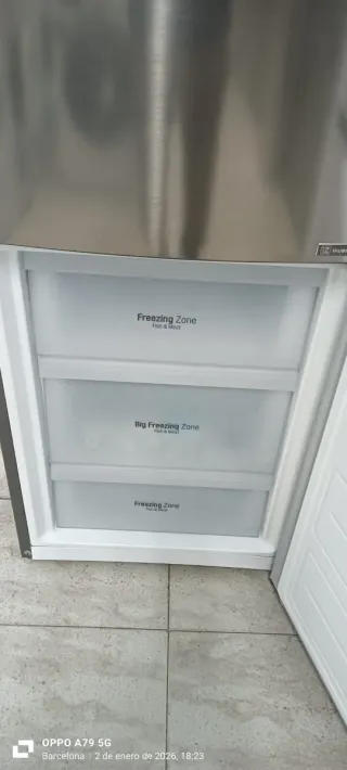 Nevera Combi LG Acero Inoxidable NO Frost A+