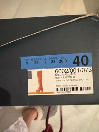 Botas Piel Zara Talla 40 Nuevas a estrenar