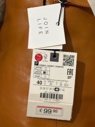 Botas Piel Zara Talla 40 Nuevas a estrenar