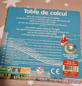 Tabla de multiplicar madera educativa Ulysse