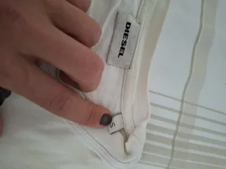 Camiseta Diesel Blanca Estampado Calavera Mariposa