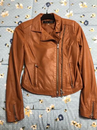 Giacca Vera Pelle Made in Italy color caramello