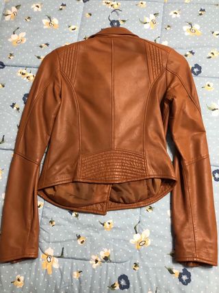 Giacca Vera Pelle Made in Italy color caramello