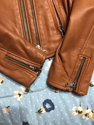 Giacca Vera Pelle Made in Italy color caramello