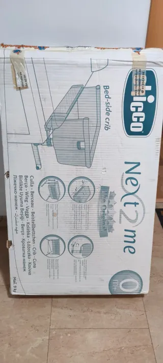 Cuna colecho Chicco gris estrellas