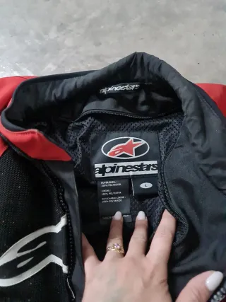 Chaqueta Alpinestars Moto Negra Roja