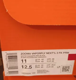 T45 Nike ZoomX Vaporfly Next %3 FK PRM