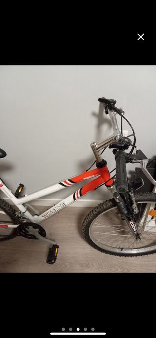 Bicicleta Montaña Blanca y Roja