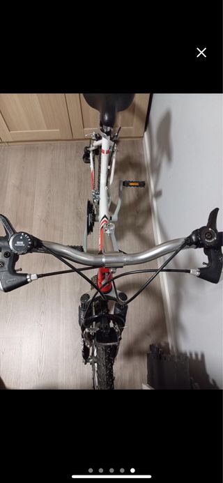 Bicicleta Montaña Blanca y Roja