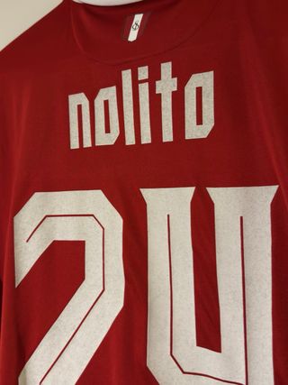 Camiseta Sevilla FC Nolito 24 2016-17 Firmada