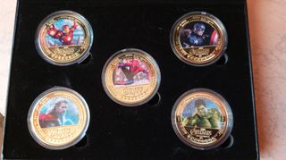 Collezione Monete Marvel Avengers Placcate Oro
