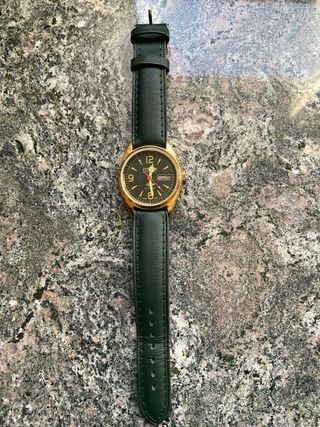 Reloj Citizen Automático Dorado Verde Años 80