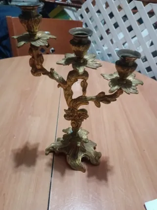 Candelabro de bronce estilo antiguo20x30