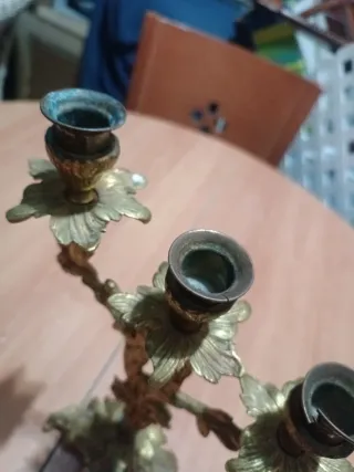 Candelabro de bronce estilo antiguo20x30