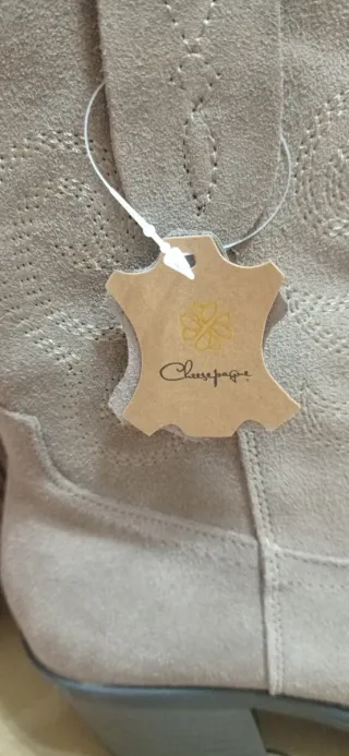 Botines piel mujer beige