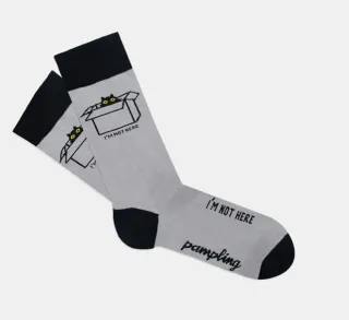 Calze Pampling uomo grigio e giallo