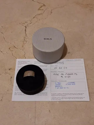 Anillo Tous Plata Nuevo