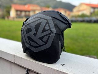 Casco Moto Gris Estilo Retro