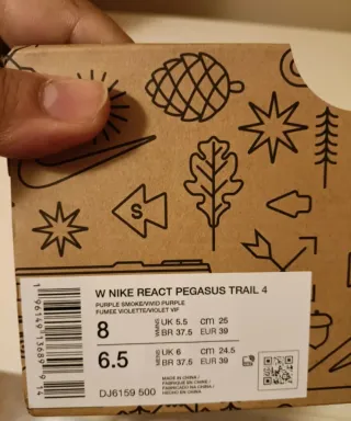 T39 Nike React Pegasus Trail 4