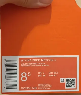 T40 Nike Free Metcon 5 Morado